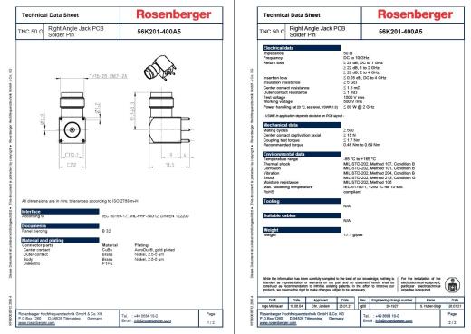 Rosenberger 10 GHz TNC直角PCB同轴连接器缩略图